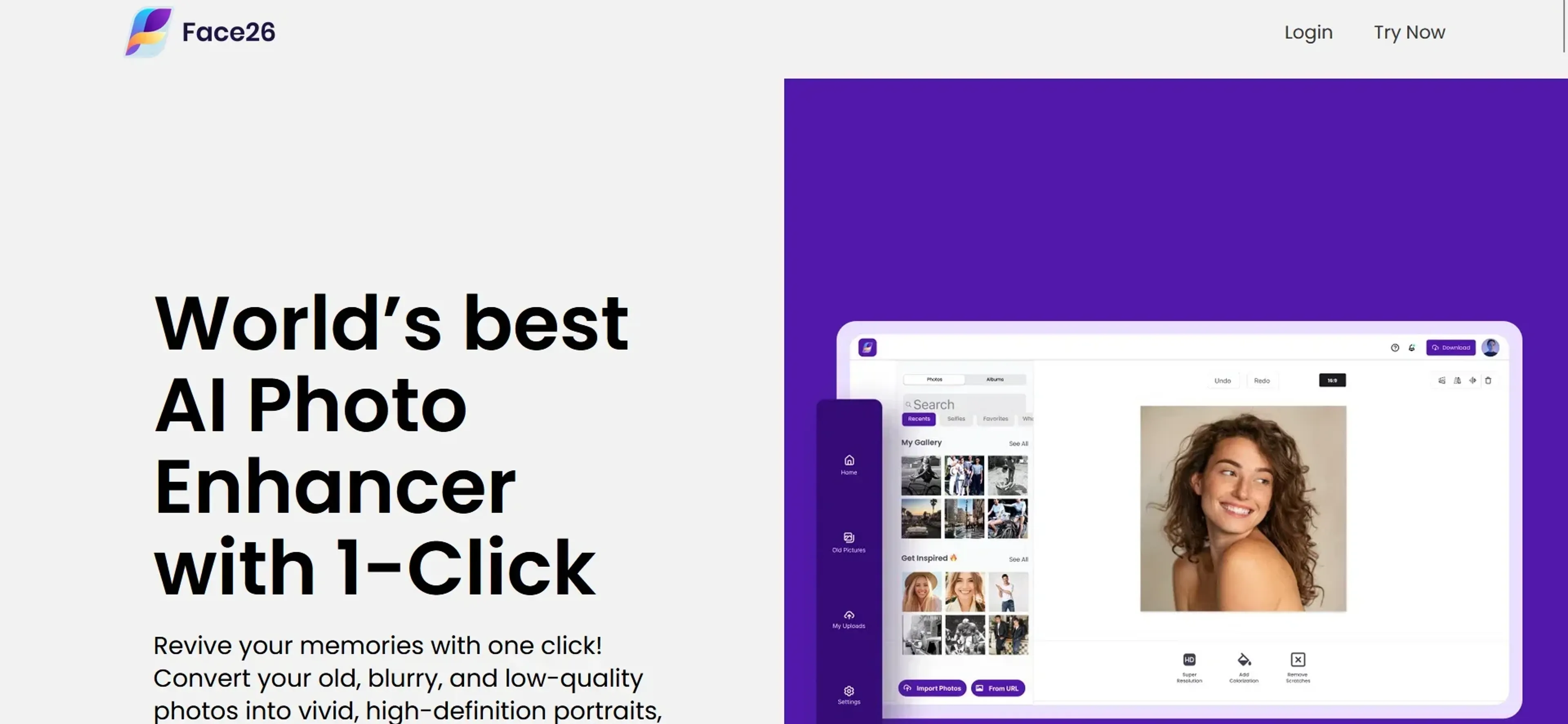 Face26 product screenshot