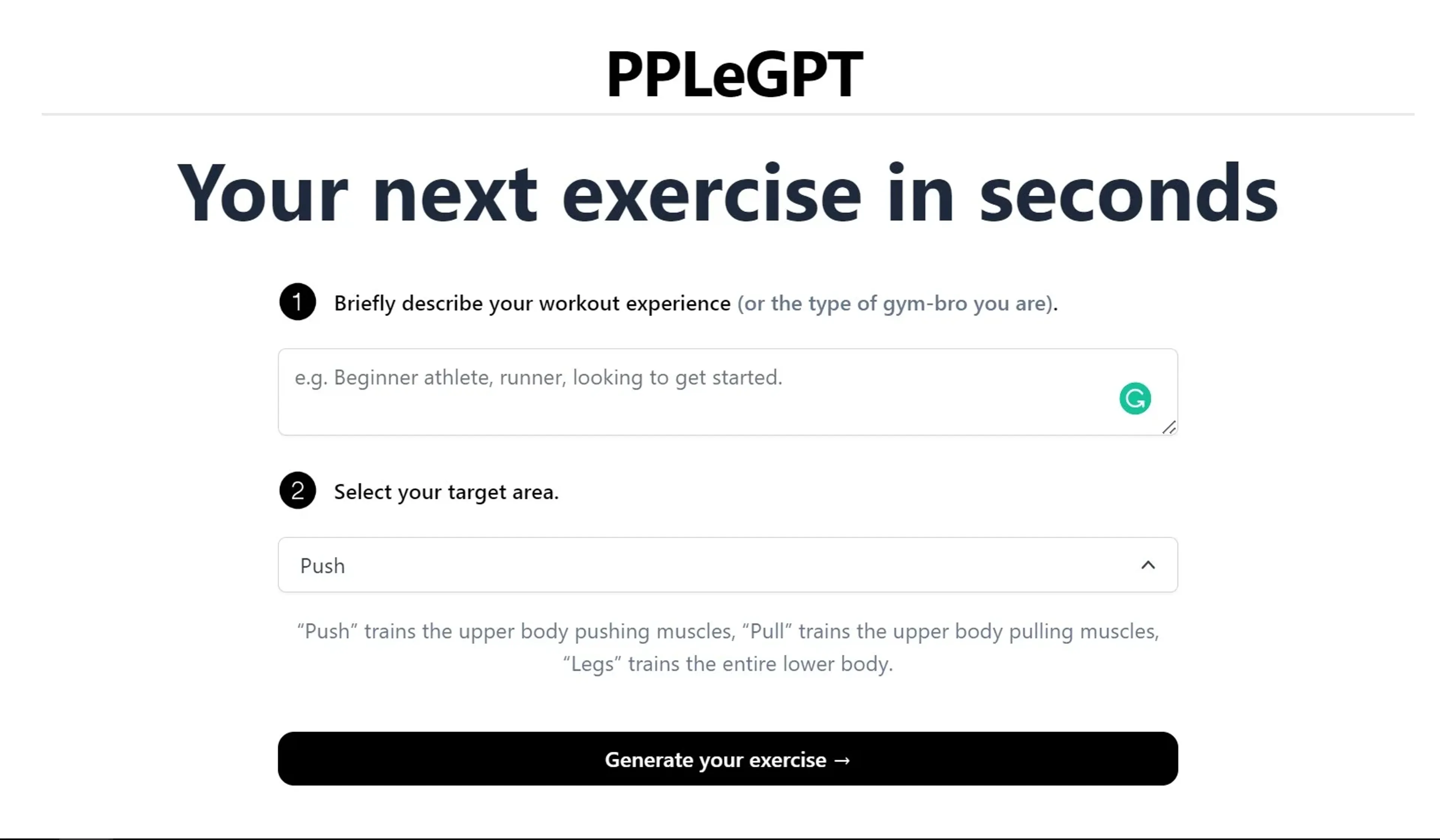 PPLEGPT product screenshot